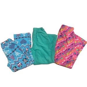 ST EVE Girls Micro Fleece PJ Pants Bundle